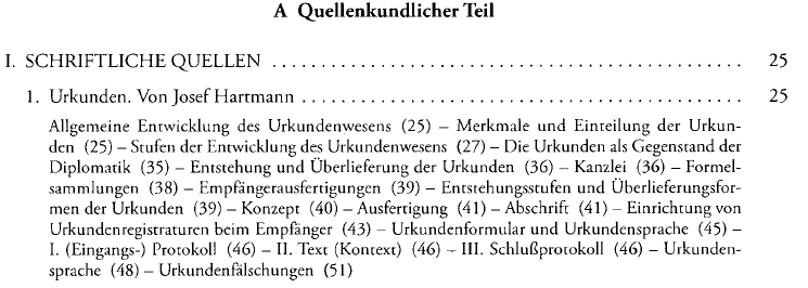 Gliederungsverzeichnis mit Buchstaben für die erste, römischen Zahlen für die zweite und arabischen Zahlen für die dritte Gliederungsebene. Gliederungsebenen.
